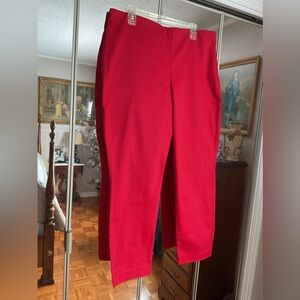 OLD NAVY NEW WITHOUT TAGS SIZE 16 RED STRAIGHT LEG WOMENS PANTS, SIDE ZIP